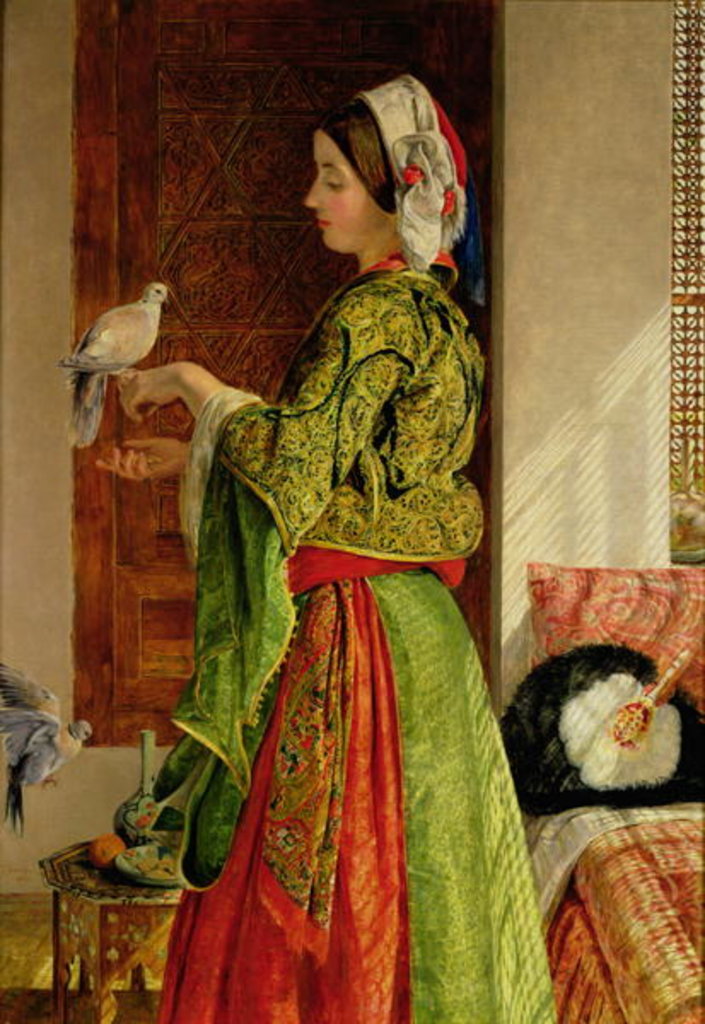 Detail of Caged Doves by John Frederick Lewis