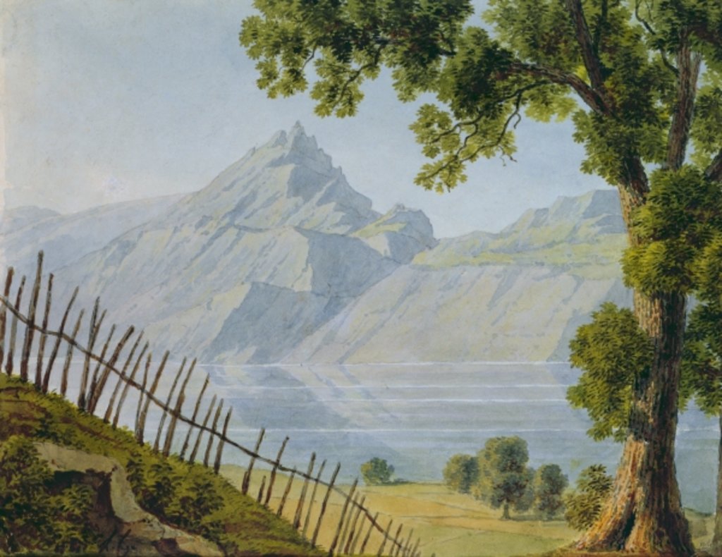 Detail of View of Lake Bourget by Louise Cochelet
