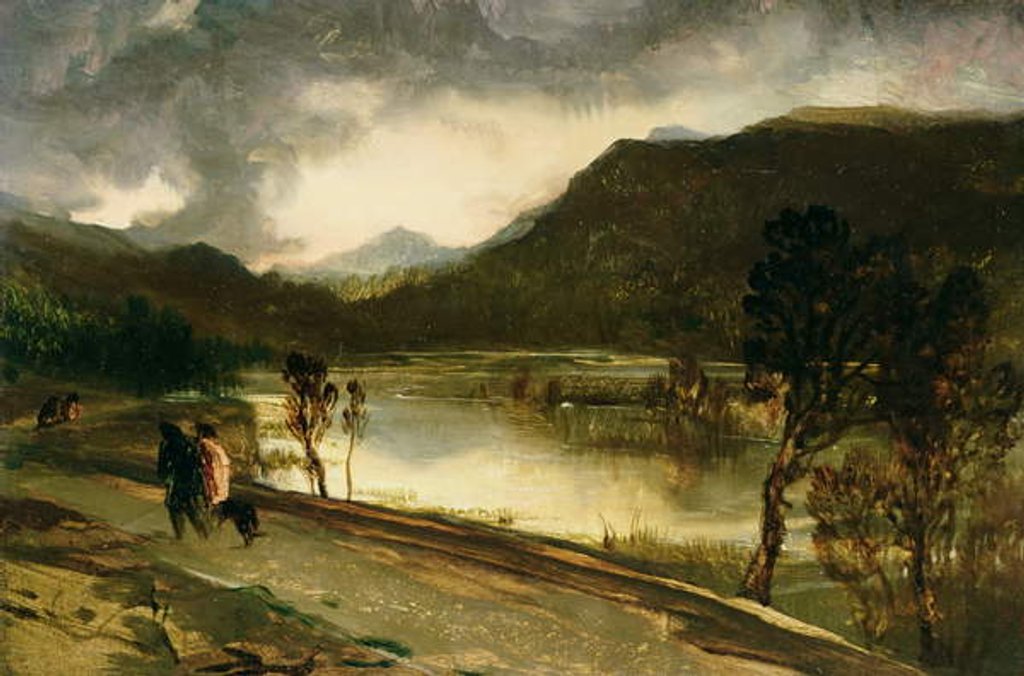 Detail of A Highland Loch by Edwin Landseer