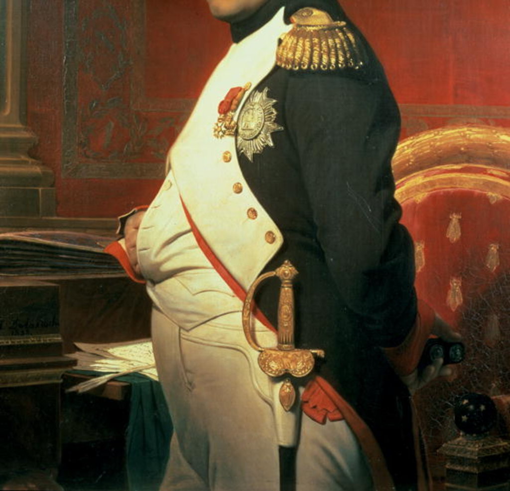 Detail of Napoleon in his Study by Hippolyte Delaroche
