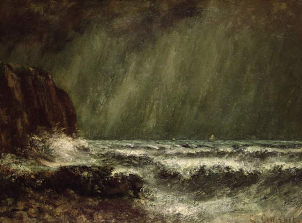Detail of Storm at Sea, 1865 by Gustave Courbet