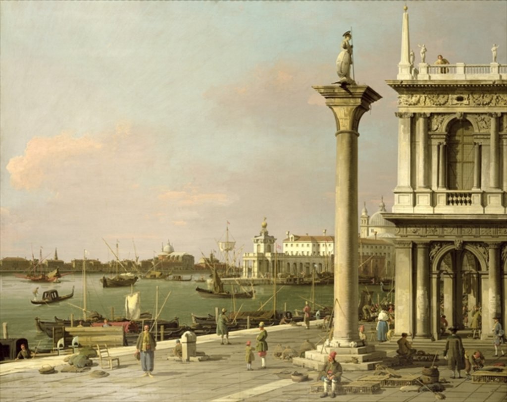 Detail of View of The Entrance to the Grand Canal from the Piazzetta by Canaletto