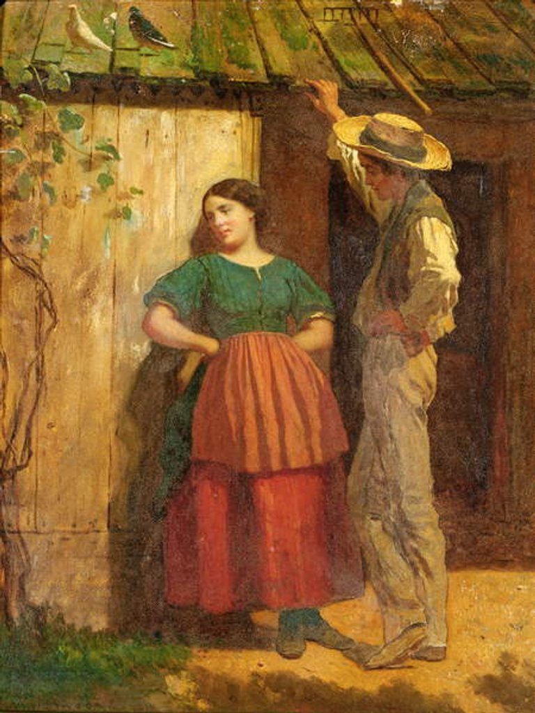 Detail of Rustic Courtship by Eastman Johnson