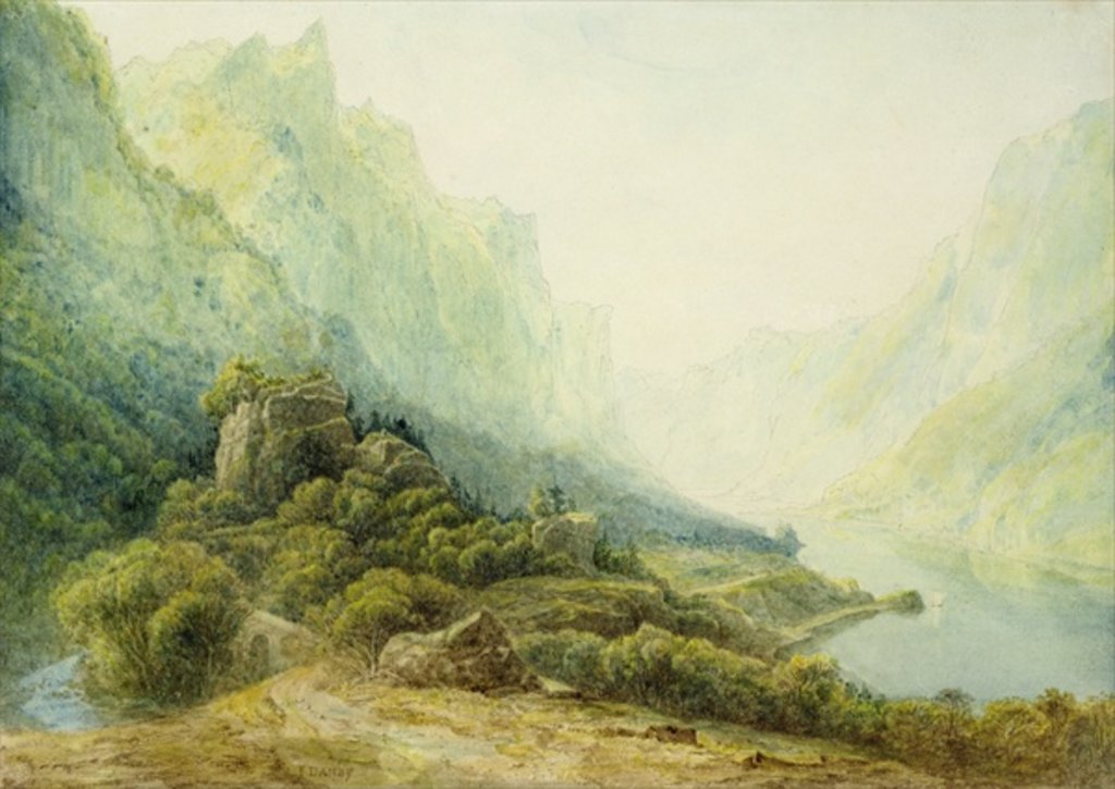 Detail of A Norwegian Fjord by Francis Danby