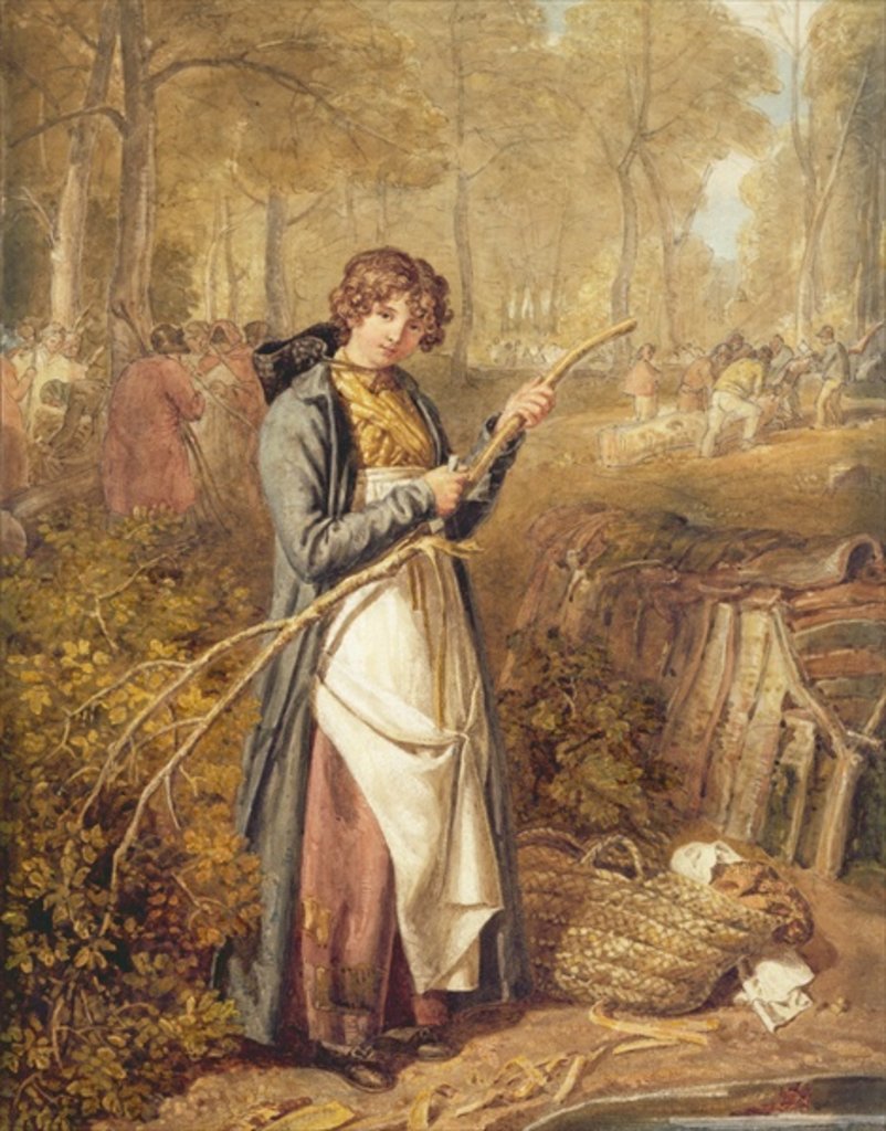 Detail of Barking Timber in Wychwood Forest by Joshua Cristall