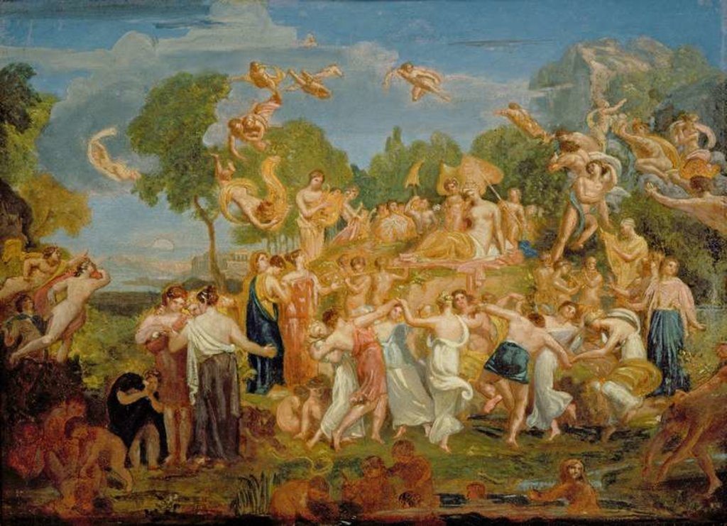 Detail of An Arcadian Revel by Joshua Cristall