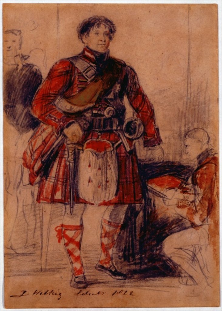 Detail of George IV in Highland Dress at the Palace of Holyrood, 1822 by David Wilkie