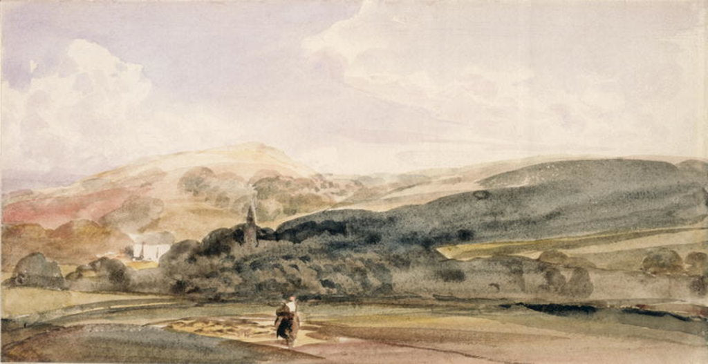 Detail of A Landscape with Figures at Malvern by Peter de Wint