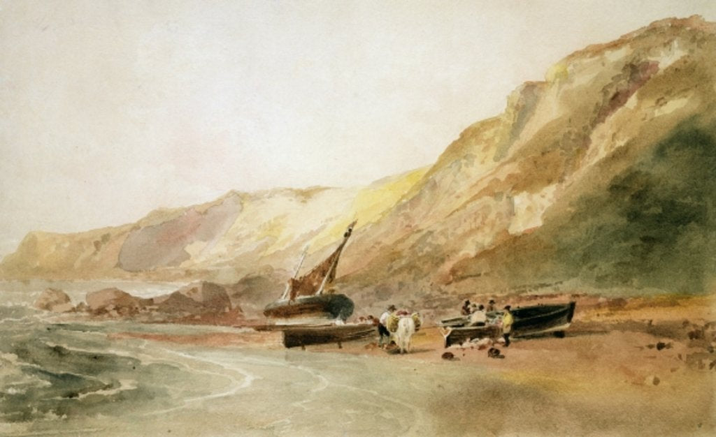 Detail of On the Coast of Ventnor, Isle of Wight by Peter de Wint