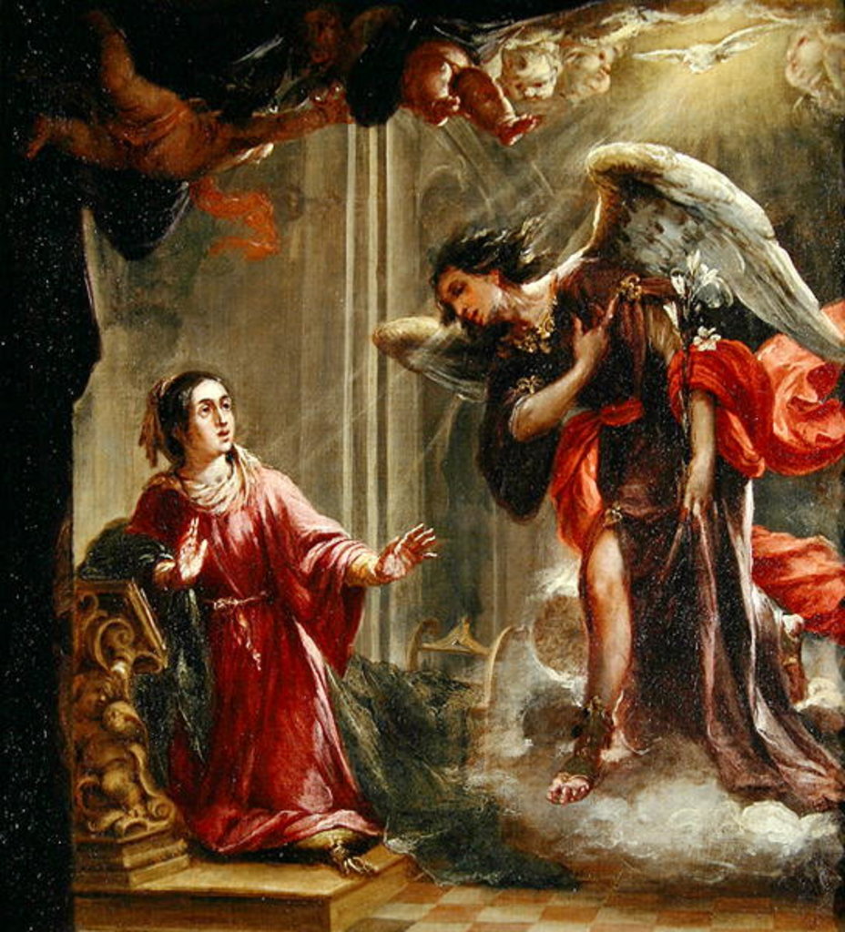 Detail of The Annunciation by Juan de Valdes Leal