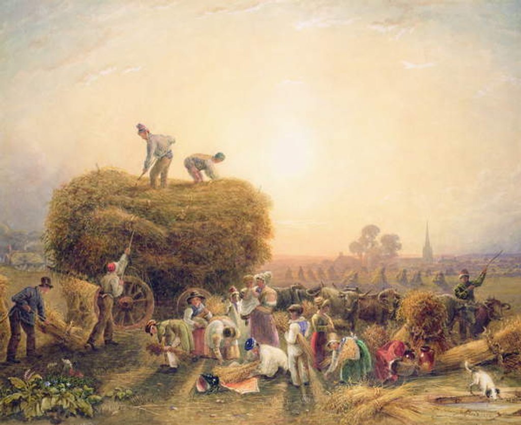 Detail of Haymaking, 1832 by George Sidney Shepherd