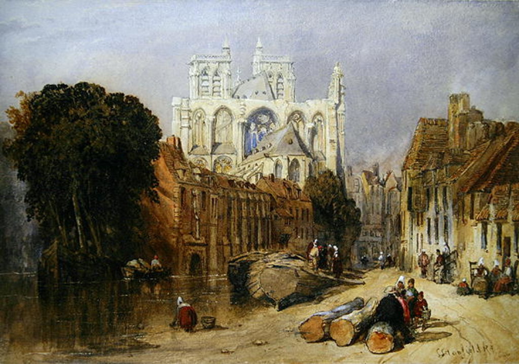 Detail of Abbeville by William Clarkson Stanfield