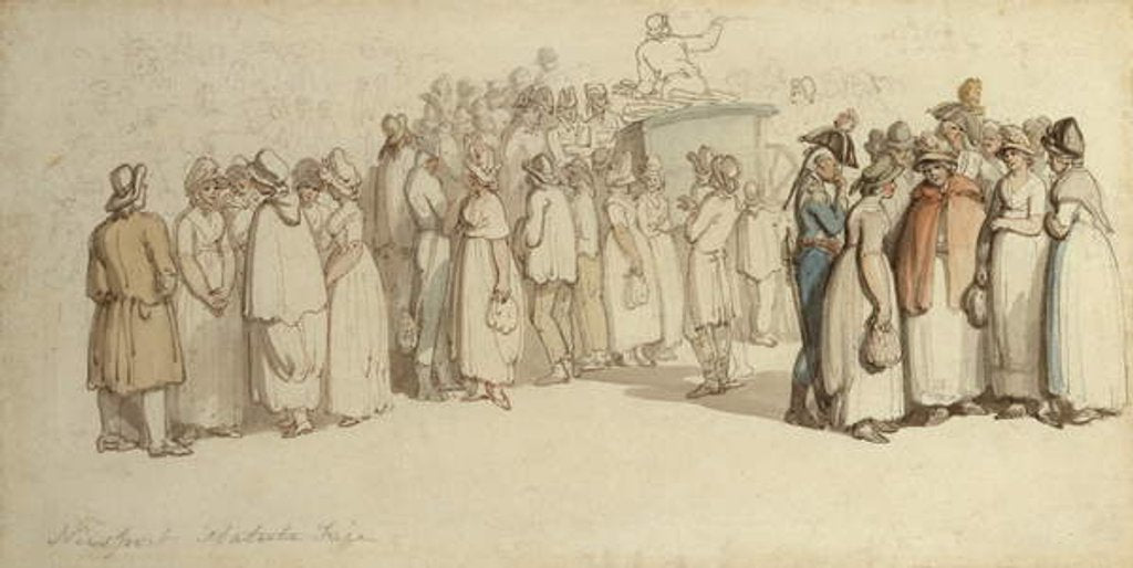 Detail of Newport Statute Fair by Thomas Rowlandson