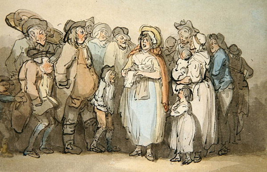 Detail of The Ballad Singer by Thomas Rowlandson