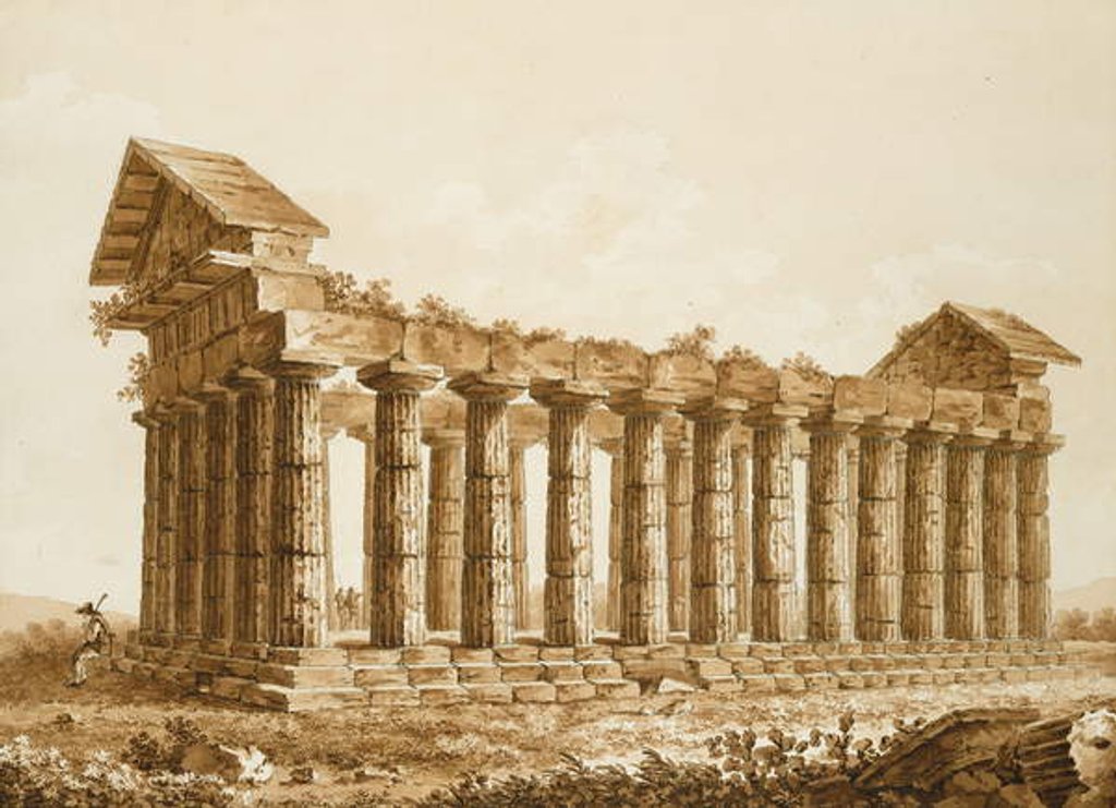 Detail of The Temple of Concord at Agrigentum by Franz Kaisermaan