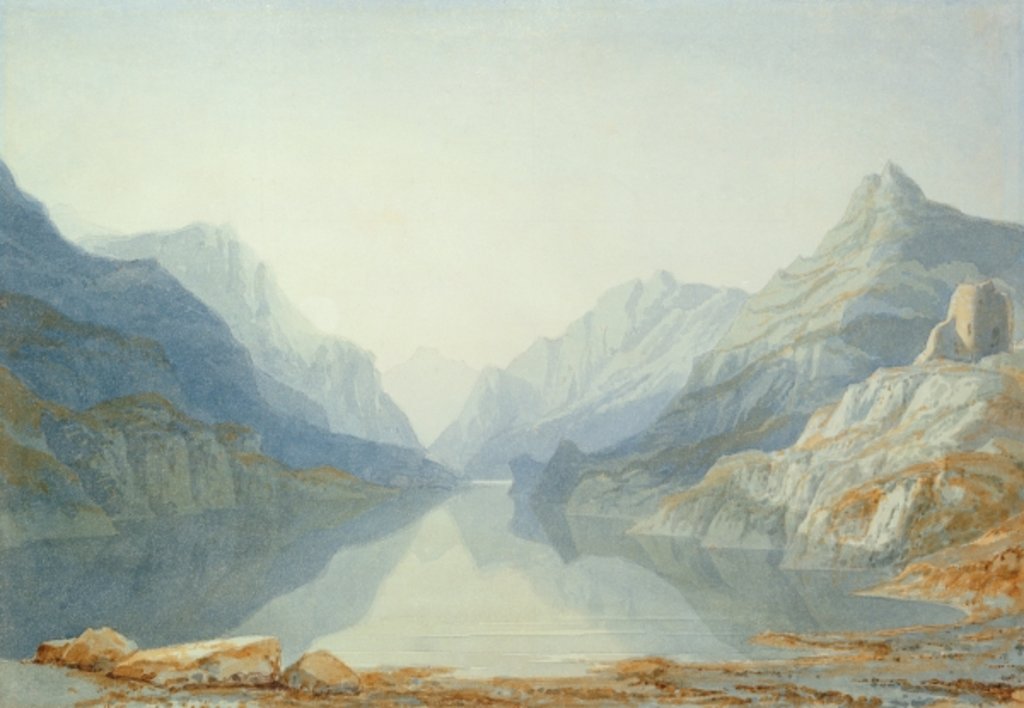 Detail of Dolbadarn Castle by Samuel Jackson