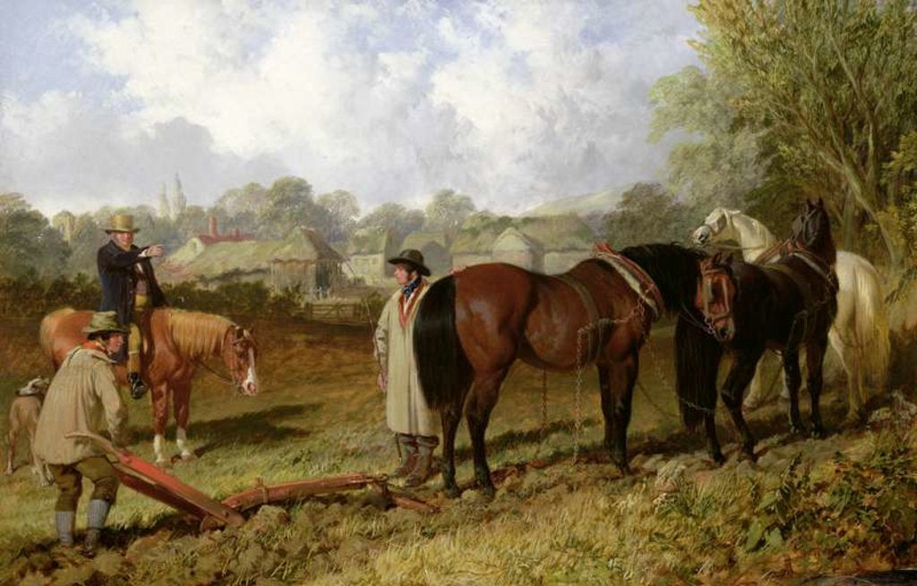Detail of Morning: Preparing to Plough, 1848 by John Frederick Herring Snr