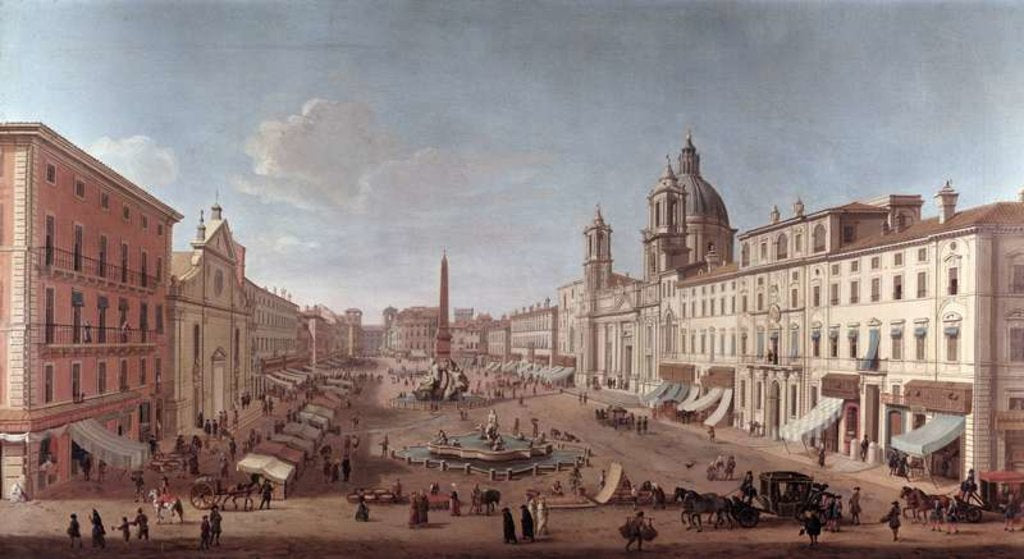 Detail of Piazza Navona, Roma by Antonio Joli