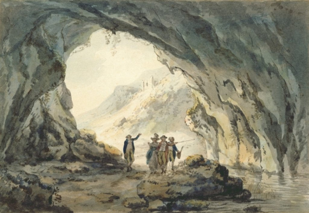 Detail of Travellers by a Cave by Julius Caesar Ibbetson