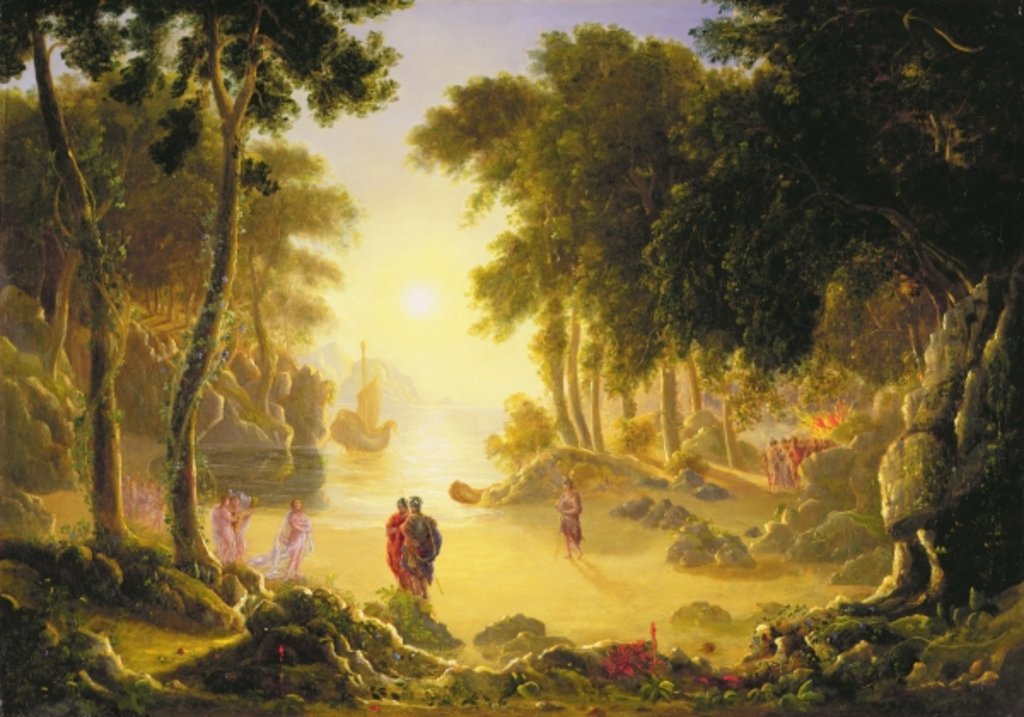 Detail of The Enchanted Island by Francis Danby