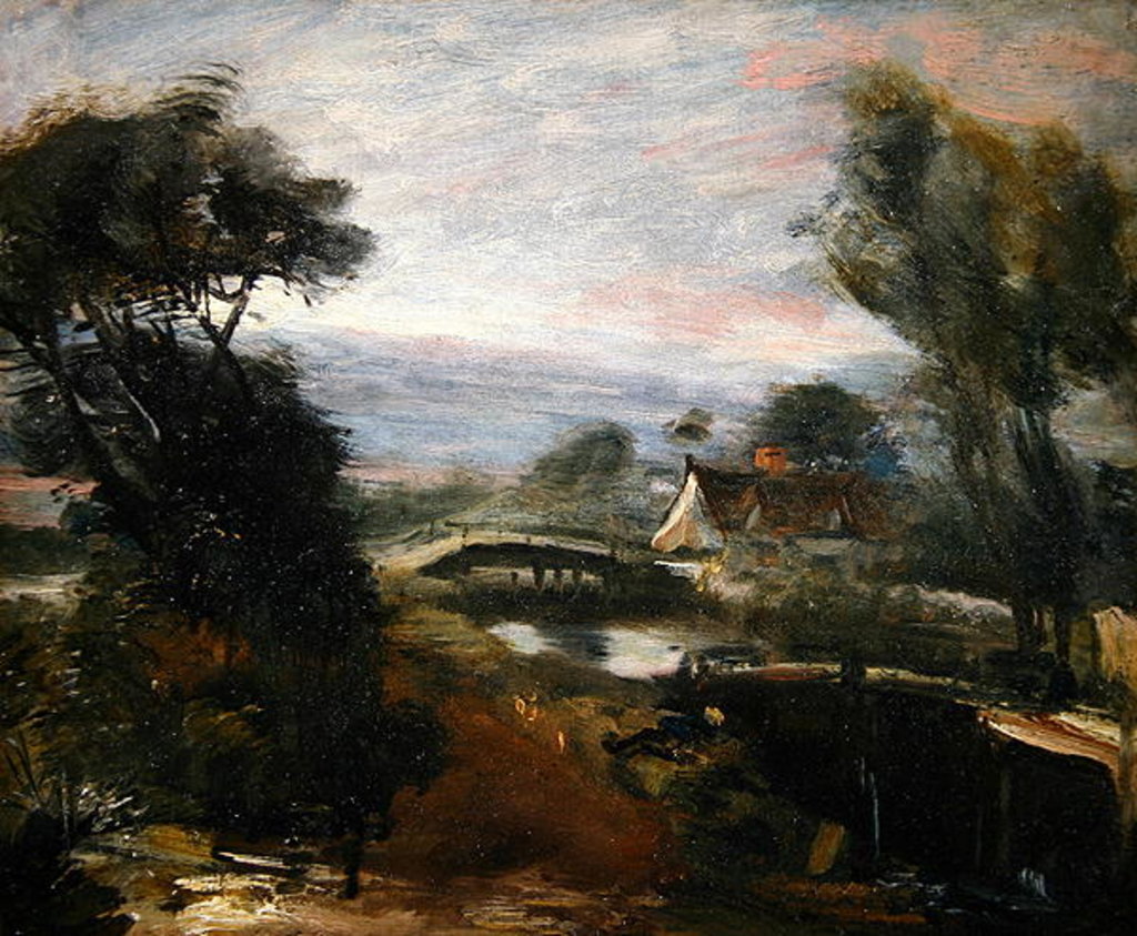 Detail of A View near Flatford Mill by John Constable