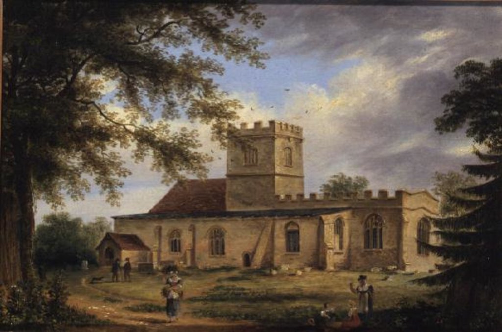 Detail of Whittlesford Church by Richard Bankes Harraden