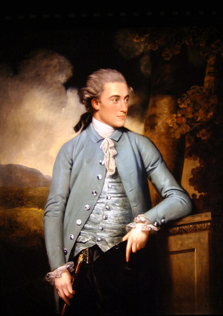 Detail of A portrait of John Mortlock of Cambridge and Abington Hall, Great Abington, Cambridgeshire, 1779 by John Downman