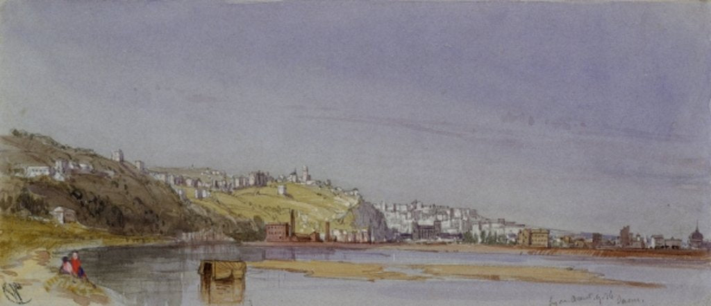 Detail of Lyon on the Saone and Rhone, 1836 by William Callow