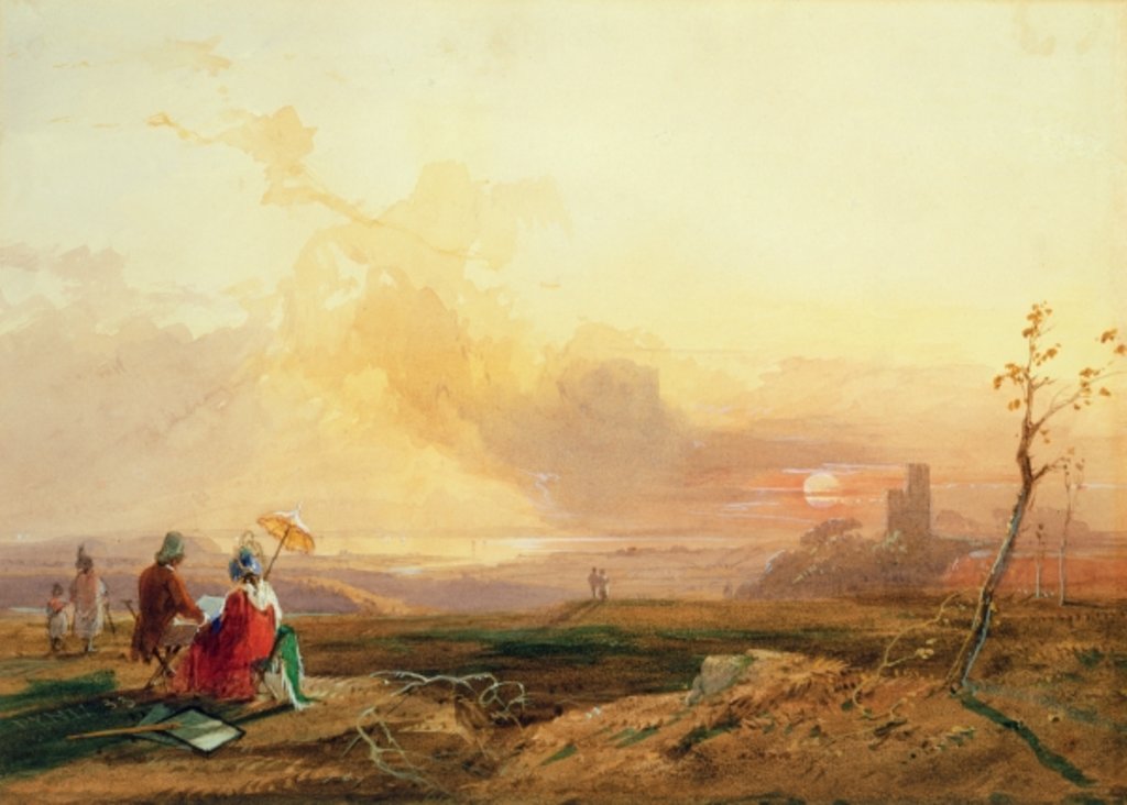 Detail of Figures Sketching near the Avon Gorge by James Baker Pyne