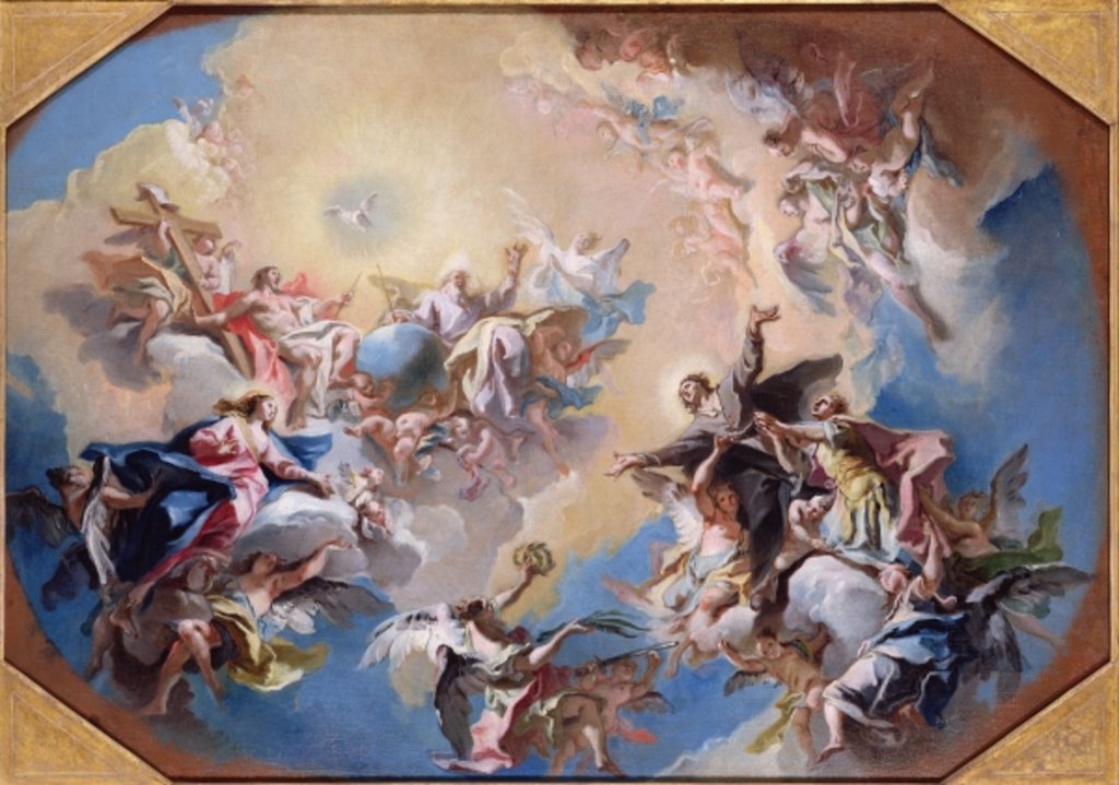 Detail of The Glorification of St. Felix and St. Adauctus by Carlo Innocenzo Carlone