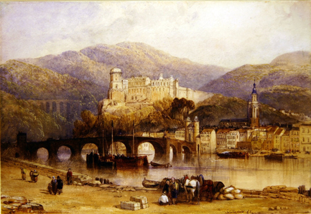 Detail of Heidelberg, Germany by William Clarkson Stanfield