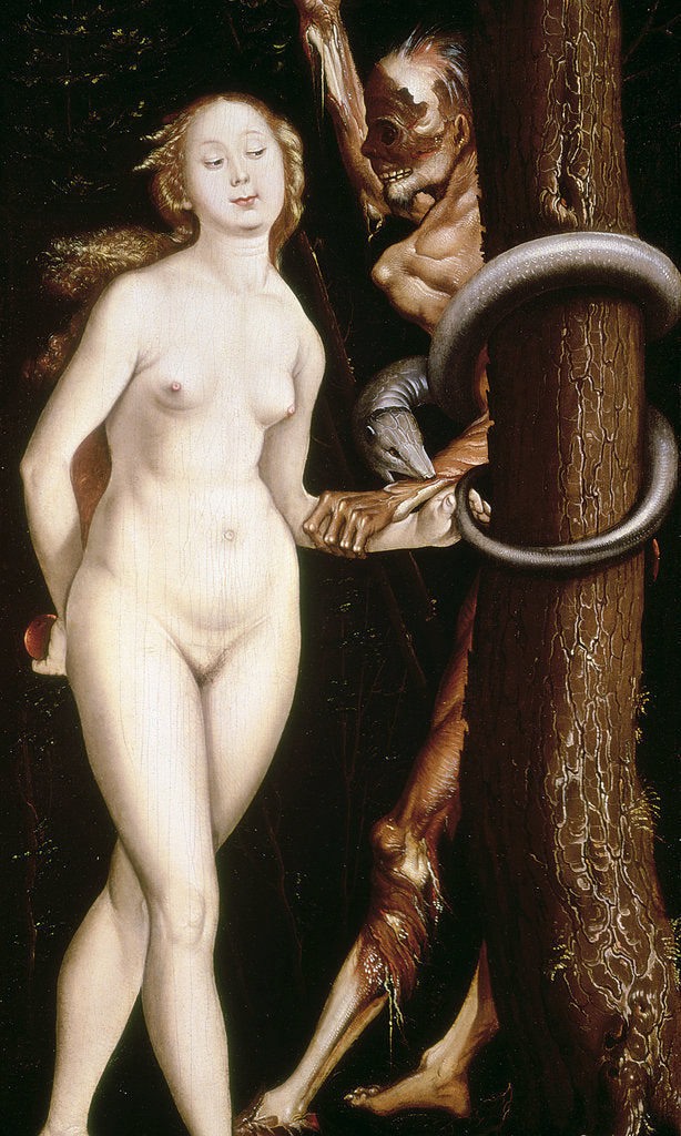 Detail of Eve, the Serpent and Death by Hans Baldung Grien
