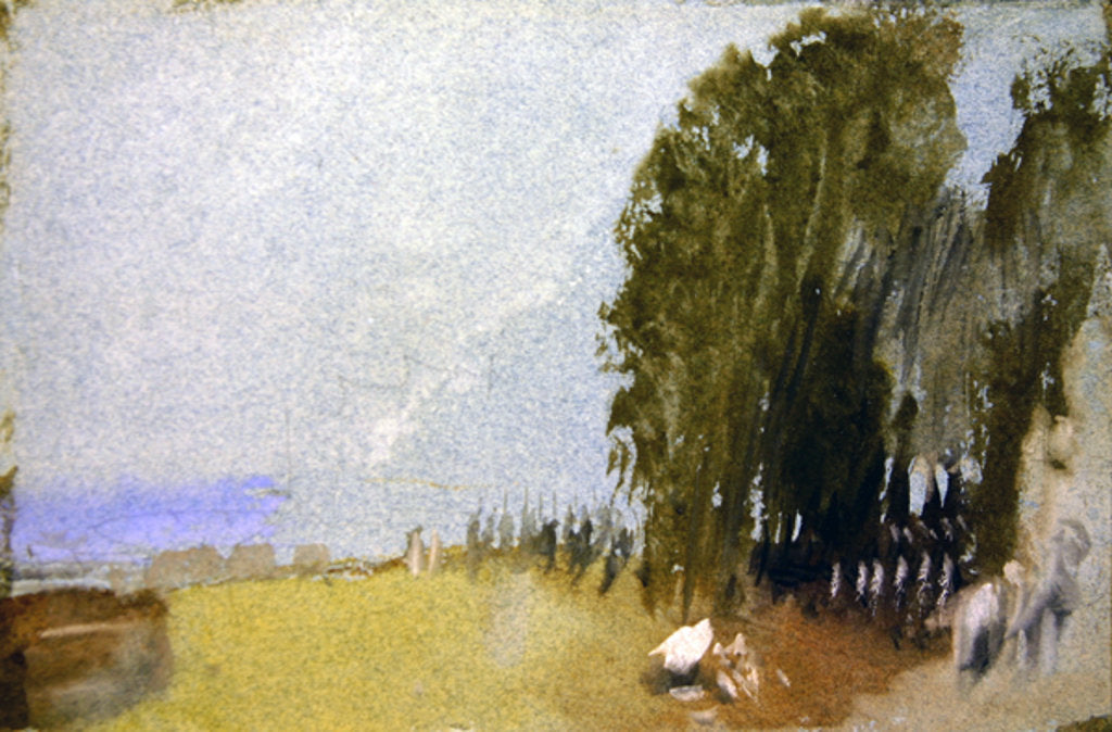 Detail of Reapers above the Seine at St. Cloud by Joseph Mallord William Turner