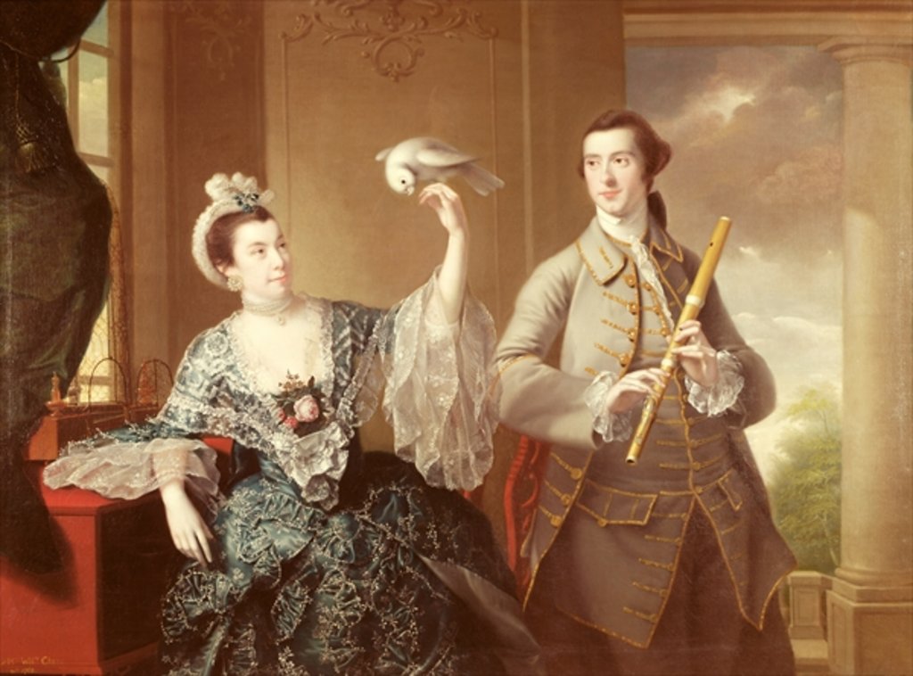 Detail of Mr. and Mrs. William Chase by Joseph Wright of Derby