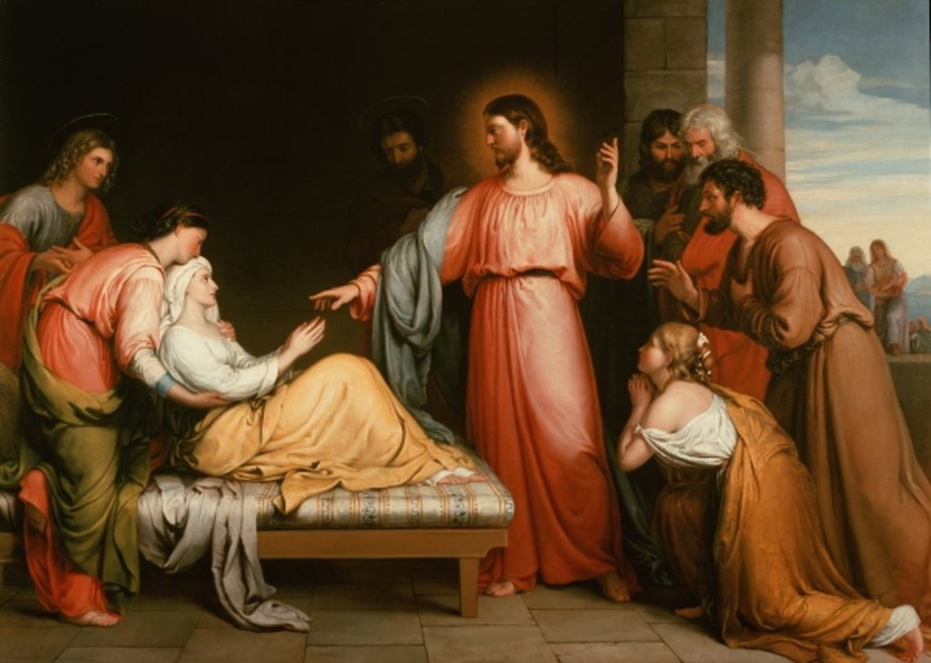 Detail of Christ healing the mother of Simon Peter by John Bridges
