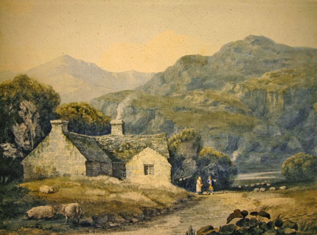 Detail of A Farmhouse at Llanberis, North Wales by David Cox