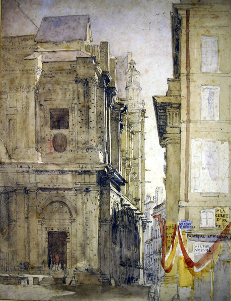 Detail of St. Eustache, 1829 by David Cox