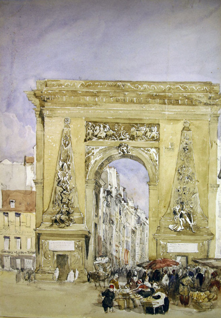 Detail of Porte St. Denis by David Cox