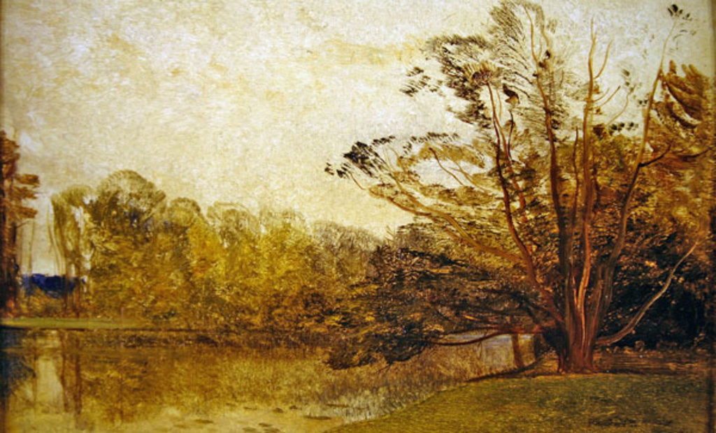 Detail of View in Painshill Park, Surrey by Thomas Creswick