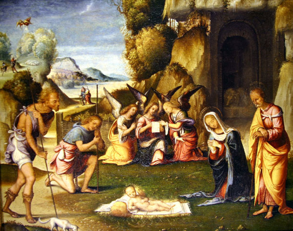 Detail of Adoration of the Shepherds by Benvenuto Tisi da Garofalo