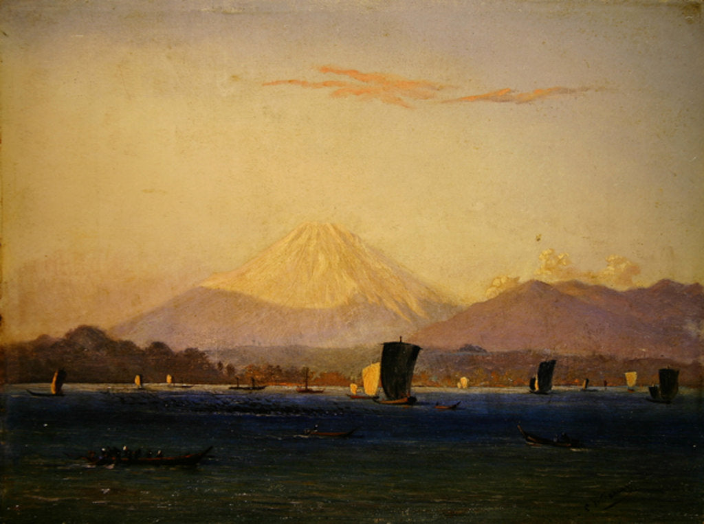 Detail of A View of Mount Fuji by Charles Wirgman
