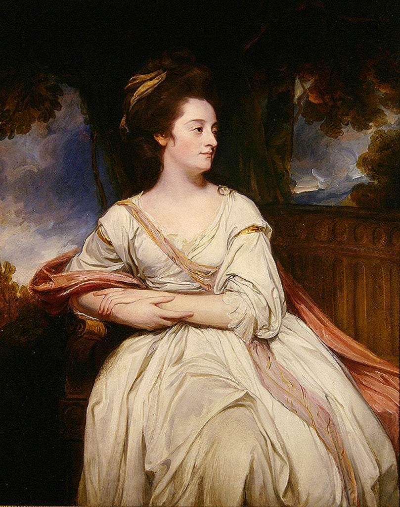 Detail of Portrait of Mrs North by George Romney