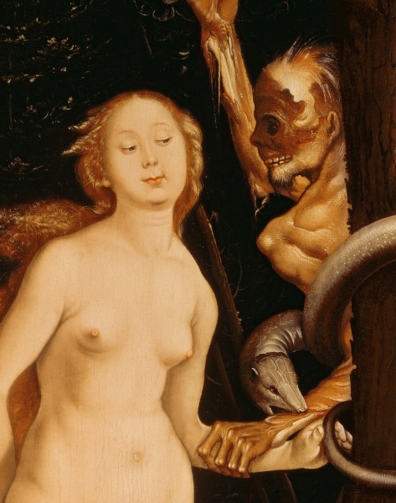 Detail of Eve, the Serpent and Death by Hans Baldung Grien