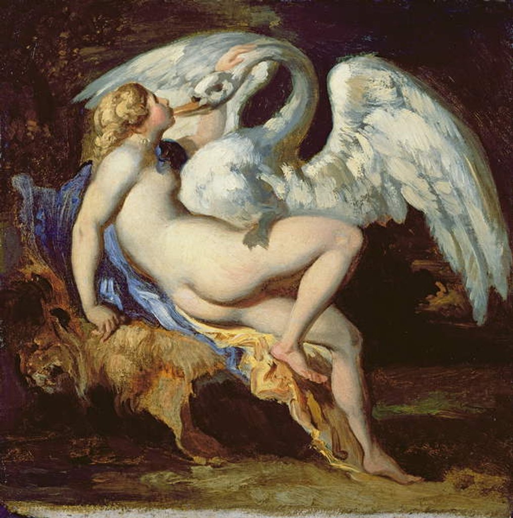 Detail of Leda and the Swan by Theodore Gericault