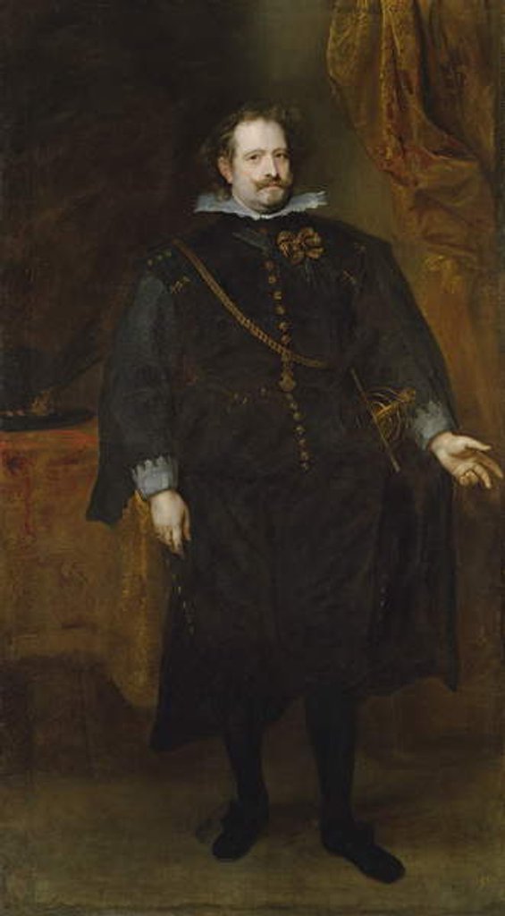 Detail of Diego Felipe de Guzman, Marquis of Leganes, c.1634 by Anthony van Dyck
