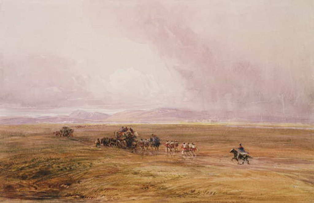 Detail of A Baggage Train Crossing a Plain by David Cox