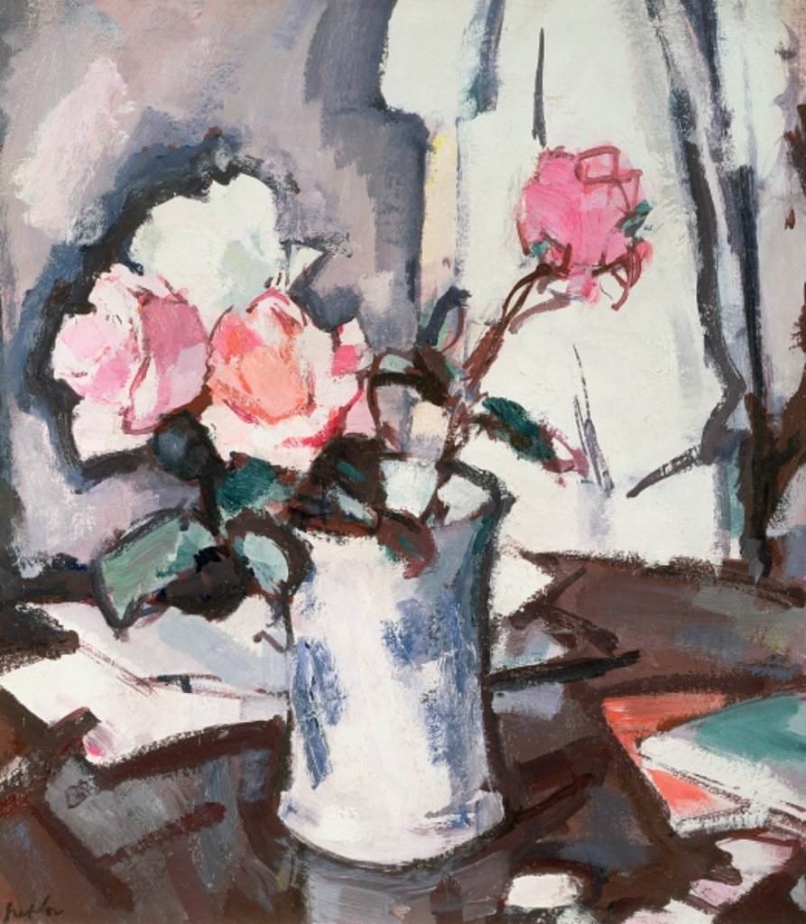 Detail of Pink Roses by Samuel John Peploe
