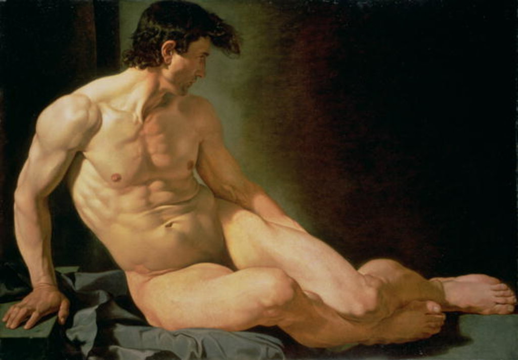 Detail of Male Nude by Joseph Galvan