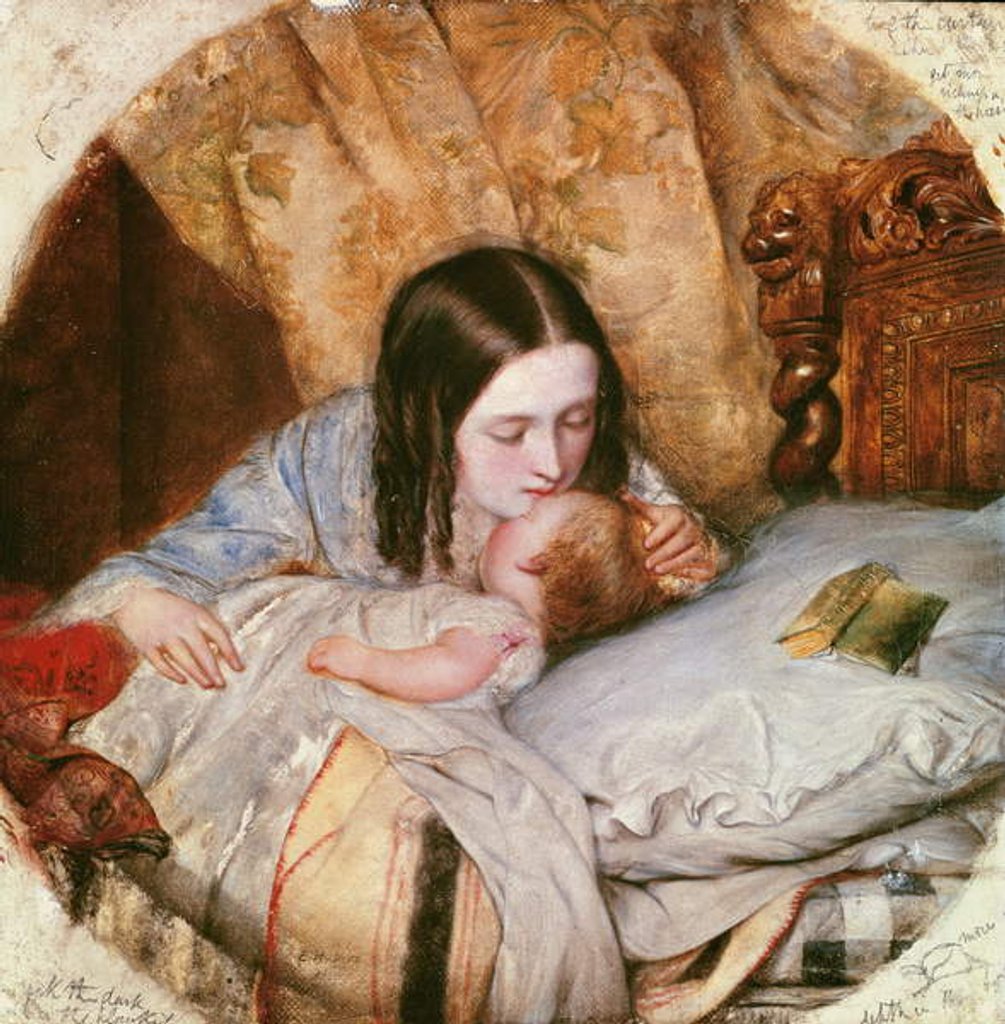 Detail of The Good Night Kiss by Edward Robert Hughes