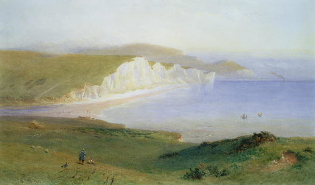 Detail of The Seven Sisters and the Mouth of the Cuckmere, 1881 by Henry George Hine